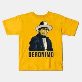 Geronimo Native American Vector Art 2 Kids T-Shirt